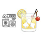 Summer Cooling Drinks Glass Ice Lemon Cherry Tea Metal Cutting Dies Set YX1072
