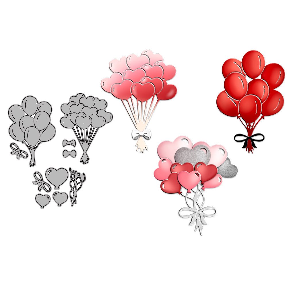 Love Valentine's Day Series Bows Hearts And Balloons Metal Cutting Dies Set YX905,YX906,YX907