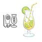 Summer Cooling Drink Glass Ice Lemon Tea Metal Cutting Dies Set YX1071