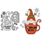 Adorable Mug And Christmas Gnome Cutting Dies Set YX801