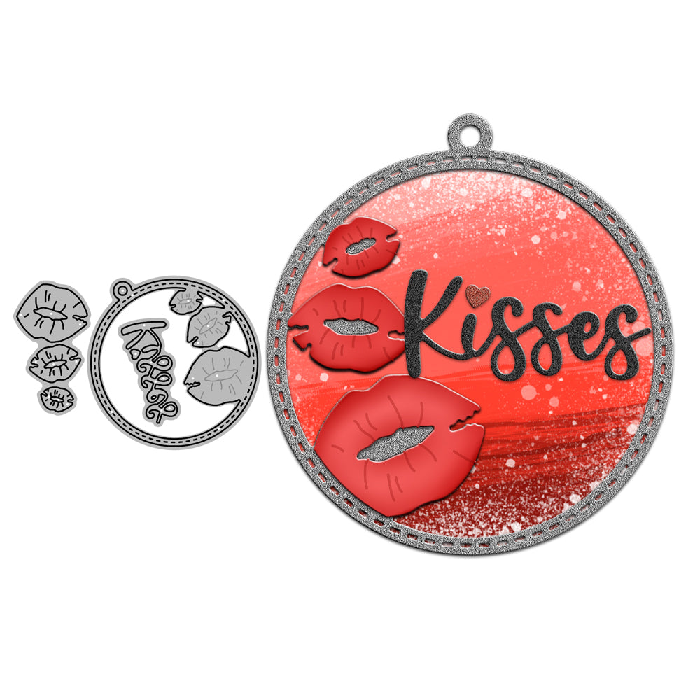 Valentine's Day Gifts Decor Love Kisses And Lips Metal Cutting Dies Set YX1038
