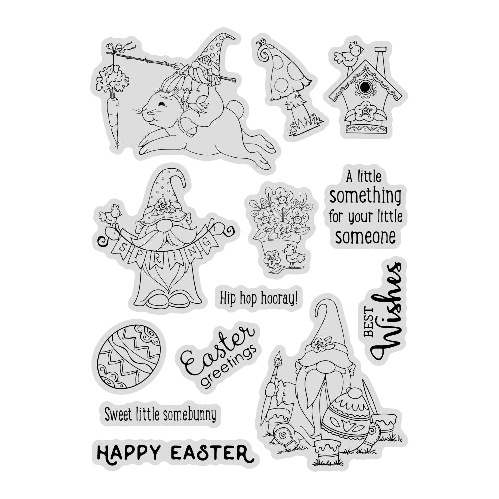 Easter Eggs Gnome Clear Stamp YX387-S