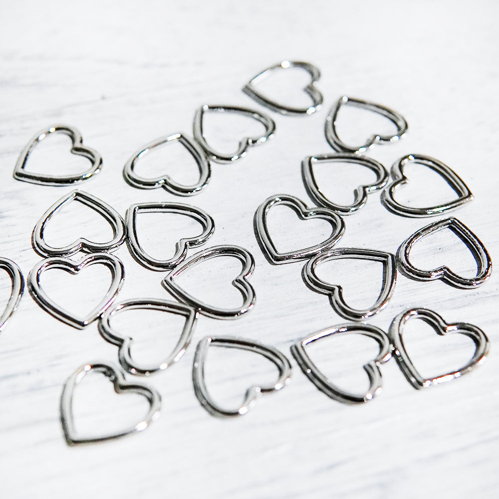 Hollow Heart Beads For Cards Decor DIY Scrapbooking Supplies YX887