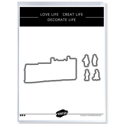 Home House And Neiborhood Cutting Dies And Stamp Set YX1085-S+D