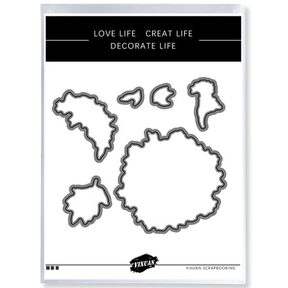 Spring Series Floral Flowers Wreath Cutting Dies And Stamp Set YX1154-S+D