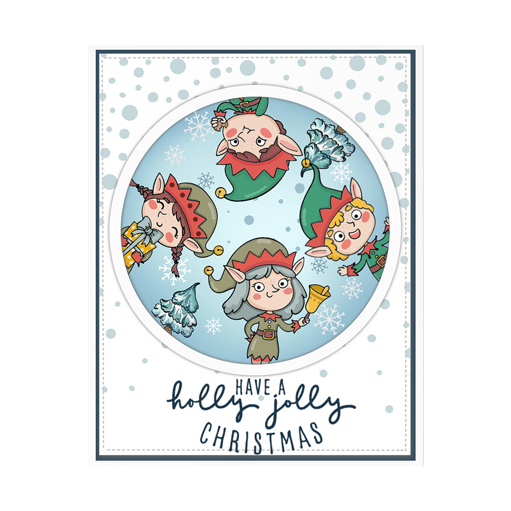 Little Cute Christmas Elf 2023 New Year Clear Stamp YX660-S