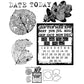 Autumn Winter Leaves And Calendar Cutting Dies And Stamp Set YX867-S+D