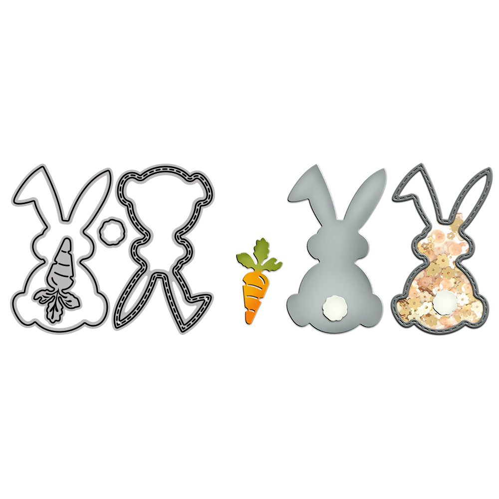 Cute Little Rabbit And Carrot Cutting Dies Set YX624
