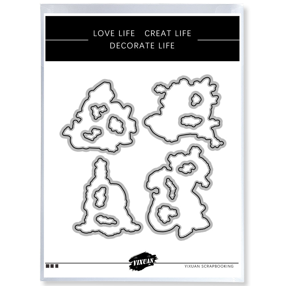 Cute Pet Dogs Christmas Cutting Dies And Stamp Set Xmas Snata Claus Doga YX015-S+D