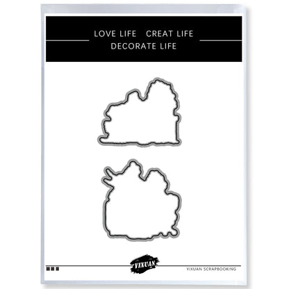 Old Lady And Pet Cat Relax Life Cutting Dies And Stamp Set YX1087-S+D