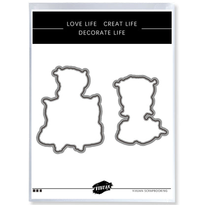 DIY Knitting Women On Soft Sofa Cutting Dies And Stamp Set YX1179-S+D