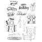 Cute Rabbits Gifts Happy Birthday Clear Stamp YX509-S