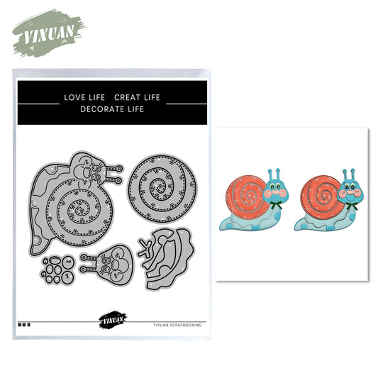 Kawaii Little Snails Mini Cutting Dies Set YX833