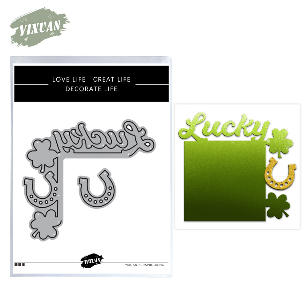 Lucky "U" And Clovers Metal Cutting Dies Set YX1057