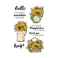 Garden Spring Potted Sunflower Cutting Dies And Stamp Set YX368-S+D