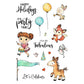 Lovely Girl And Animals Cutting Dies And Stamp Set YX500-S+D