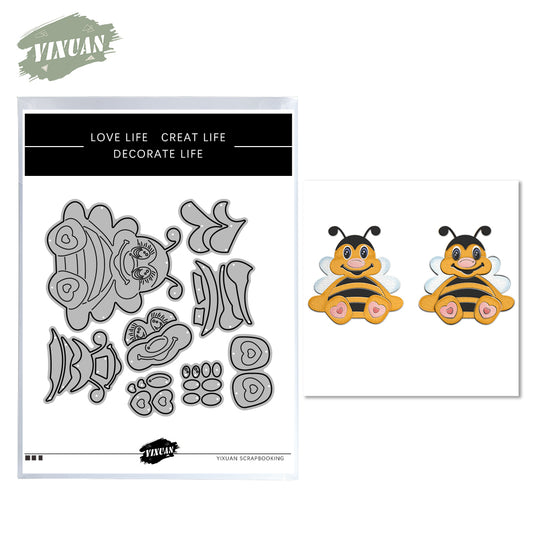 Cute Cartoon Baby Bees Cutting Dies Set YX834