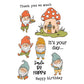 Nature Gnome Mushroom Cutting Dies And Stamp Set YX492-S+D