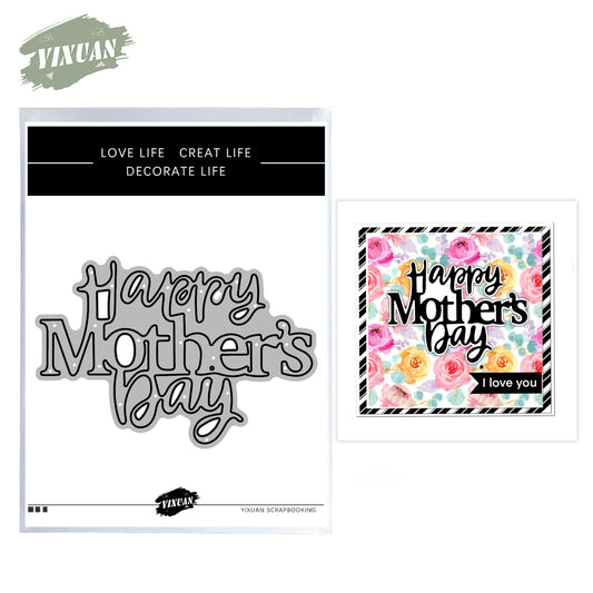 Happy Mother's Day Metal Cutting Dies Set YX1161