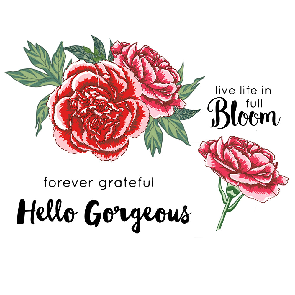 Blooming Roses Flowers Cutting Dies And Stamp Set YX649-S+D