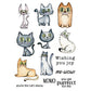 Cartoon Cute Big Eyes Cats Cutting Dies And Stamp Set YX502-S+D