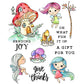 Forest Fairy Elf And Mushroom House Cutting Dies And Stamp Set YX491-S+D