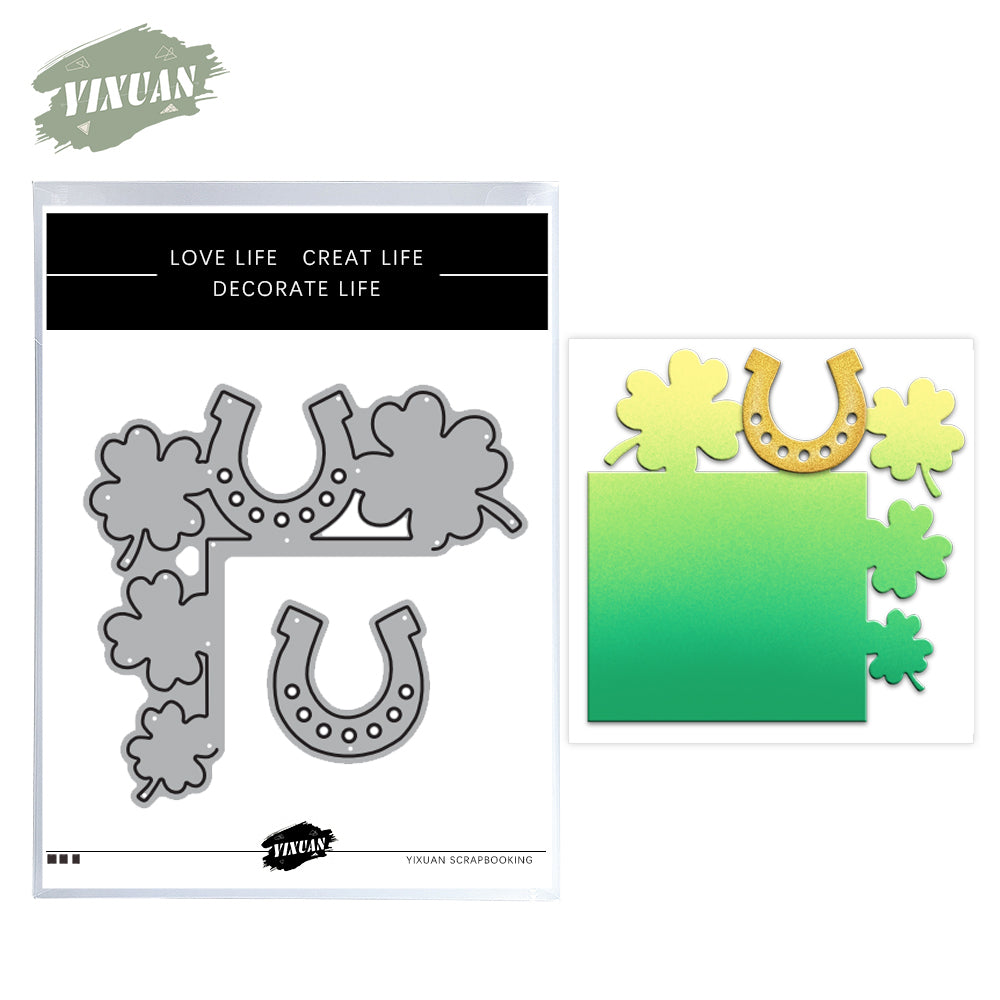 Spring Series Lucky "U" And Clover Metal Cutting Dies Set YX1059