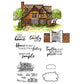 Big House Home With Courtyard Cutting Dies And Stamp Set YX1086-S+D