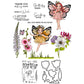 Spring Flowers Floral Girl Butterfly Fairy Cutting Dies And Stamp Set YX1130-S+D