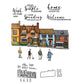 Home House And Neiborhood Cutting Dies And Stamp Set YX1085-S+D