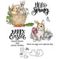Happy Easter Eggs And Rabbits Cutting Dies And Stamp Set YX898-S+D