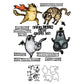 Kawaii Funny Cats Pet Cutting Dies And Stamp Set YX1022-S+D