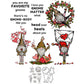 Cute Love Gnome And Hearts Cutting Dies And Stamp Set For Valentine's Day YX900-S+D