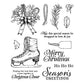 Winter Skates Christmas Clear Stamp Xmas Ornaments YX656-S