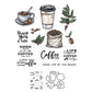 Coffee Beans And Coffee Cups Cutting Dies And Stamp Set YX1075-S+D