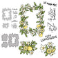 Spring Flowers Floral Wreath Cutting Dies And Stamp Set YX520-S+D