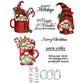 Kawaii Christmas Gnome Cutting Dies And Stamp Set YX763-S+D