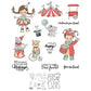 Adorable Boys Girls And Animals In Circus Cutting Dies And Stamp Set YX646-S+D