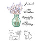 Home Desk Bottle Vase And Flowers Mini Cutting Dies And Stamp Set YX606-S+D
