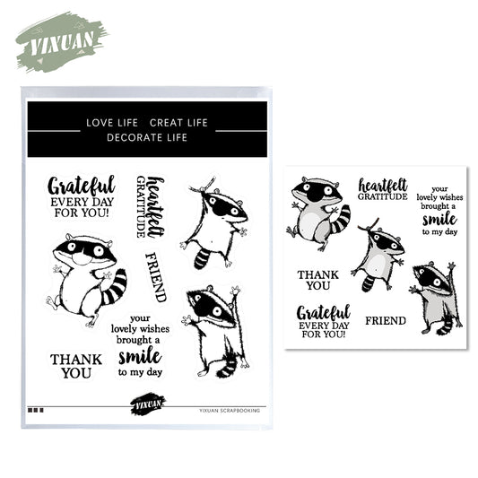 Funny Cute Flying Squirrel Mini Cutting Dies And Stamp Set YX591-S+D