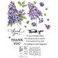 Beautiful Blooming Lilac Flowers Cutting Dies And Stamp Set YX785-S+D