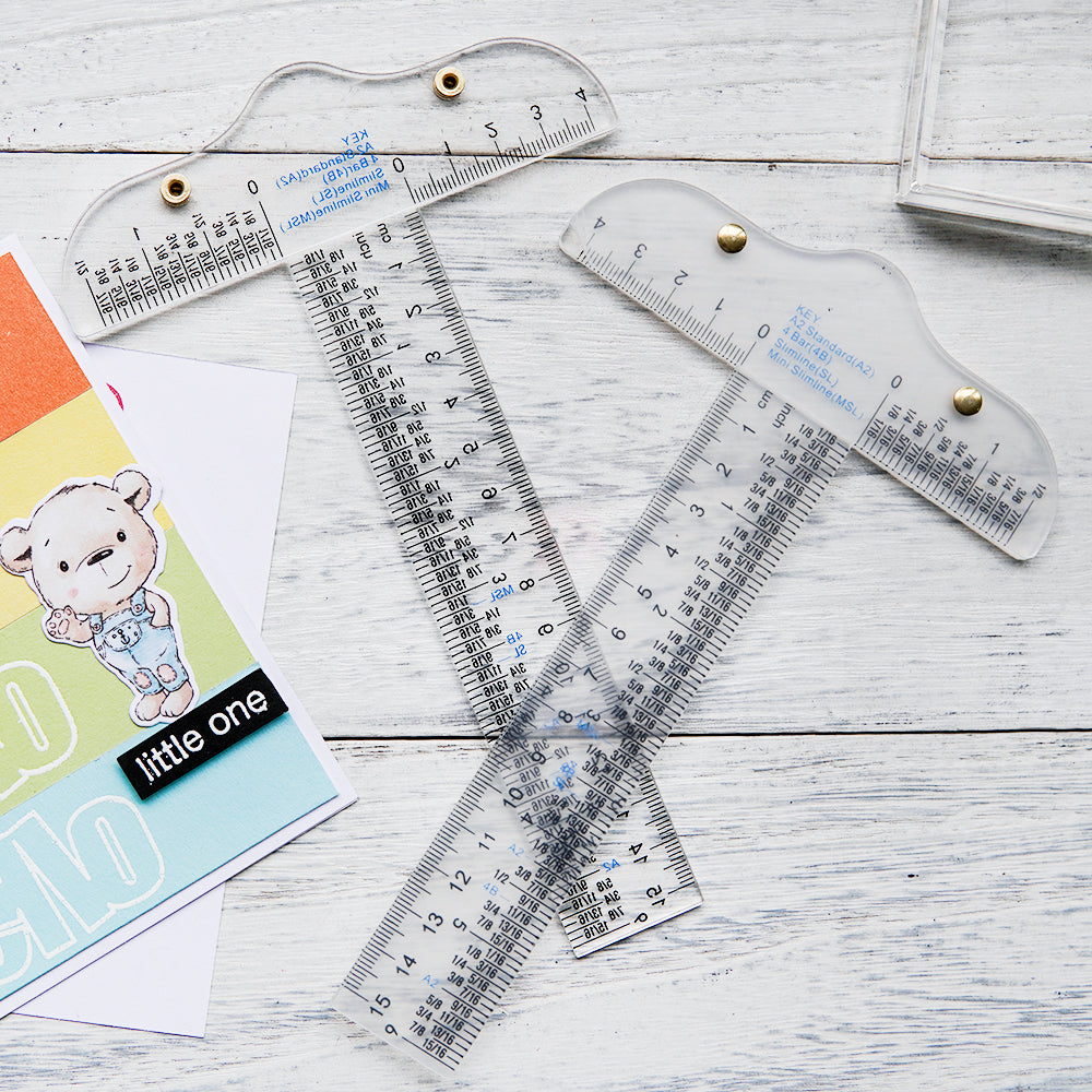 Clear Acrylic T-Square Ruler For Scrapbooking DIY Scrapbooking Supplies YX1053