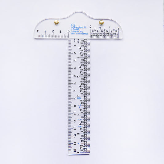 Clear Acrylic T-Square Ruler For Scrapbooking DIY Scrapbooking Supplies YX1053