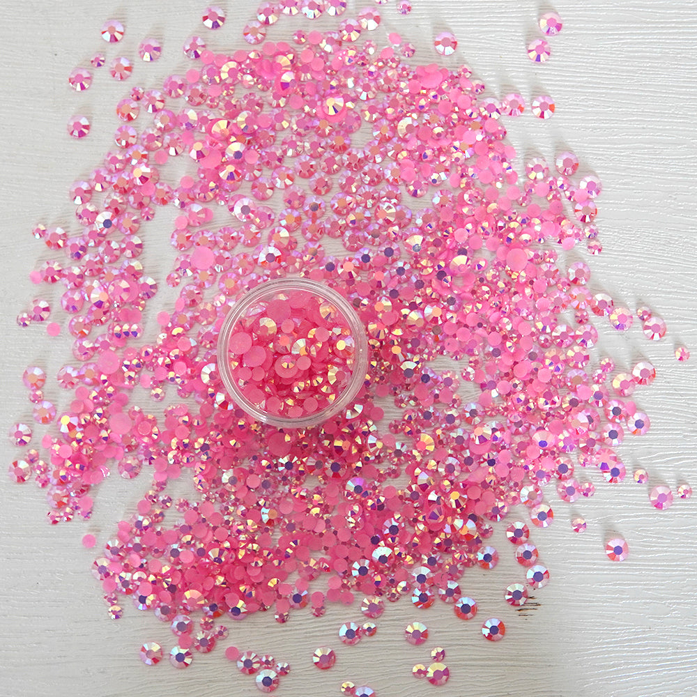 4mm/6mm Mix Resin Shine Pink Sequin Stickers For Cards Decor With Box DIY Scrapbooking Supplies YX1113