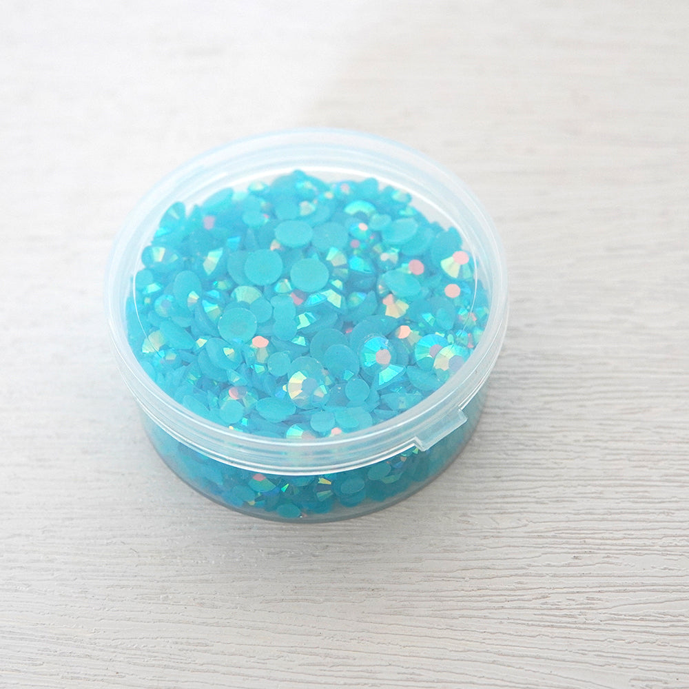 4mm/6mm Mix Resin Lake Blue Sequin Stickers For Cards Decor With Box DIY Scrapbooking Supplies YX1114