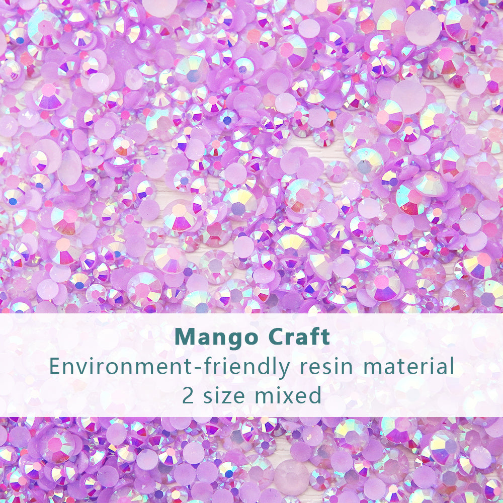4mm/6mm Mix Resin Light Purple Sequin Stickers For Cards Decor With Box DIY Scrapbooking Supplies YX1116