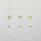 4mm/6mm Mix Resin Light Green Sequin Stickers For Cards Decor With Box DIY Scrapbooking Supplies YX1117