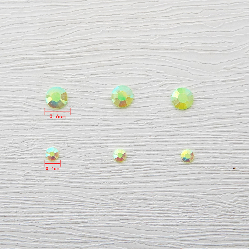 4mm/6mm Mix Resin Light Green Sequin Stickers For Cards Decor With Box DIY Scrapbooking Supplies YX1117