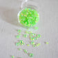 4mm/6mm Mix Resin Light Green Sequin Stickers For Cards Decor With Box DIY Scrapbooking Supplies YX1117
