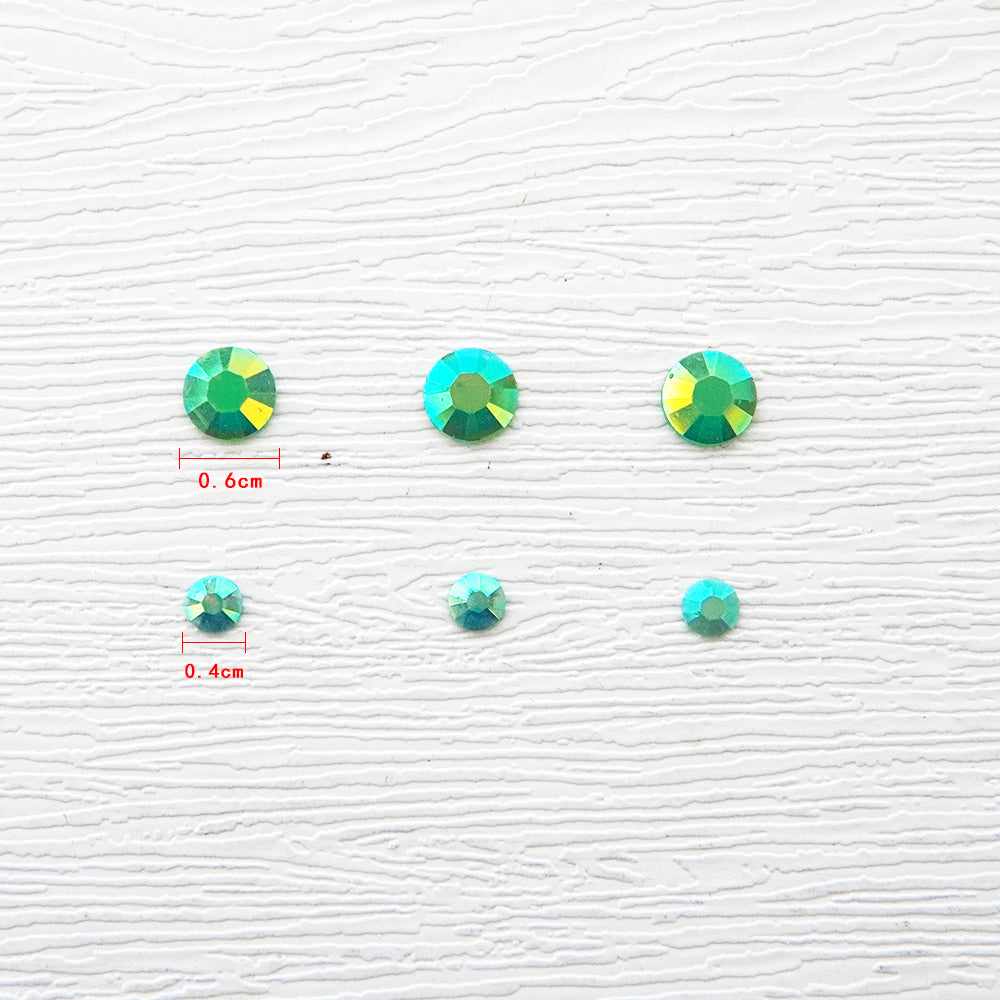 4mm/6mm Mix Resin Grass Green Sequin Stickers For Cards Decor With Box DIY Scrapbooking Supplies YX1118